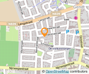 Bekijk kaart van F. Oosterhuis waarnemend arts  in Gendt