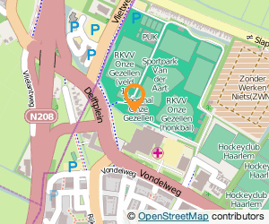 Bekijk kaart van R.K.S.V. Onze Gezellen  in Haarlem