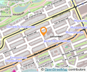 Bekijk kaart van DWI Werkplein Zuid, Oud-West  in Amsterdam