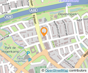 Bekijk kaart van Serviceflat Arcadia  in Zwolle