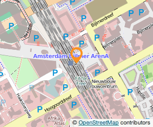 Bekijk kaart van NS Stations Retailbedrijf B.V. t.h.o.d.n. Starbucks (station Amsterdam Bijlmer Arena) in Amsterdam Zuidoost