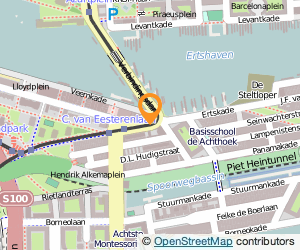 Bekijk kaart van Basisschool De Achthoek  in Amsterdam