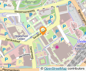 Bekijk kaart van Universiteit in Leiden