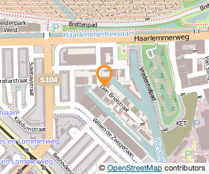Bekijk kaart van Stadsdeel West, stadsdeelwerf rayon 2 in Amsterdam