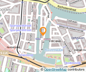 Bekijk kaart van Watersportvereniging Verenigde Liggers Delfshaven in Rotterdam