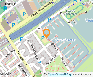 Bekijk kaart van Watersportvereniging Doeshaven  in Leiderdorp