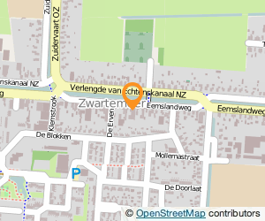 Bekijk kaart van Cafe Snackbar Zalencentrum in Zwartemeer