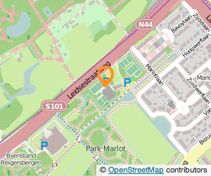 Bekijk kaart van Tennispark Marlot in Den Haag