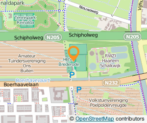 Bekijk kaart van Haarlemse Mixed Hockeyclub Saxenburg in Haarlem