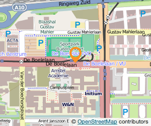 Bekijk kaart van Vrije Universiteit in Amsterdam