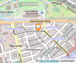 Bekijk kaart van Mark Nieuwenhuis Muziekproducties in Amsterdam