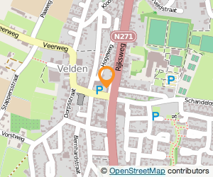 Bekijk kaart van V.O.F. Hotel-Restaurant Van den Hombergh in Velden
