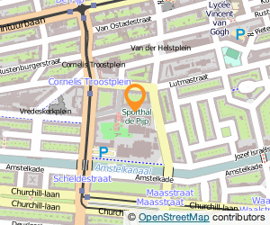 Bekijk kaart van Sportcentrum De Pijp  in Amsterdam