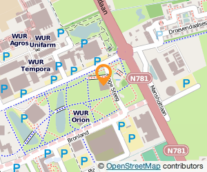 Bekijk kaart van Wageningen Universiteit Hoofdkantoor in Wageningen